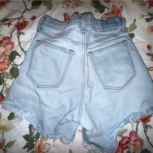 Abercrombie & Fitch Light Wash High-Rise Denim Shorts